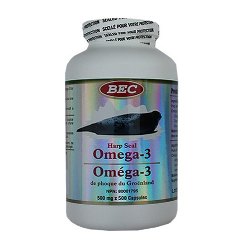 BEC Harp Seal Oil Omega-3 500mg 500capsules