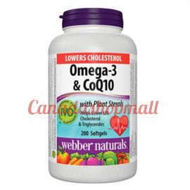 Webber Naturals Omega-3 & CoQ10 with Plant Sterols 200softgels