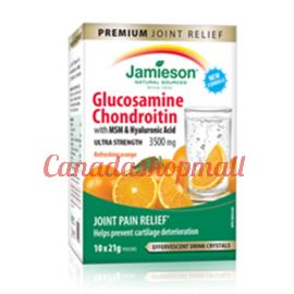 Jamieson Glucosamine Chondroitin Effer.cryst 10 x 21 g pouche