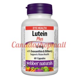 Webber Naturals Lutein Plus 6 mg with Zeaxanthin & Bilberry 60 capsules