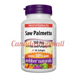 Webber Naturals Saw Palmetto Extract 160 mg 90 softgels