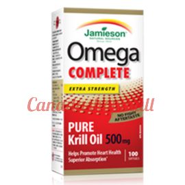 Jamieson omega complete Extra Strength krill 500 mg 100 softgels 