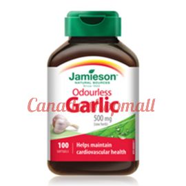 Jamieson Odorless Garlic 500 mg 100 capsules .