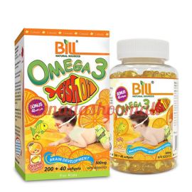 Bill Omega-3 Fish Oil for Kids with Natural Orange Flavour 500mg 240softgels