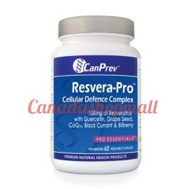 CanPrev Resvera-Pro Cellular Defence Complex 60vegetable capsules.