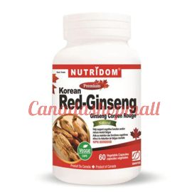 Nutridom Panax Ginseng Korean-Red, 8% Ginsenoside 60 Veggie Capsules
