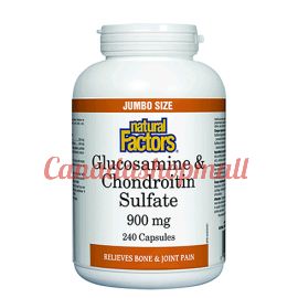 NaturalFactors Glucosamine & Chondroitin Sulfate 900 mg 240 capsules