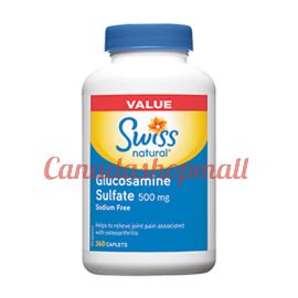Swiss Naturals Glucosamine Sulfate Sodium Free 500mg 360 caplets.