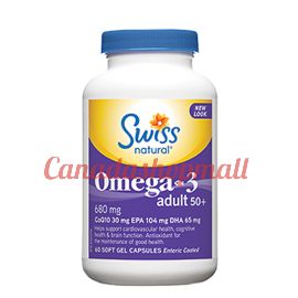 Swiss Natural Omega-3 Adult50+ with CoQ10 680 mg 60 softgels