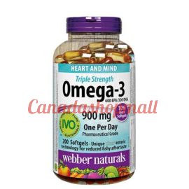 Webber Naturals Triple Strength Omega-3 900 mg 200 softgels