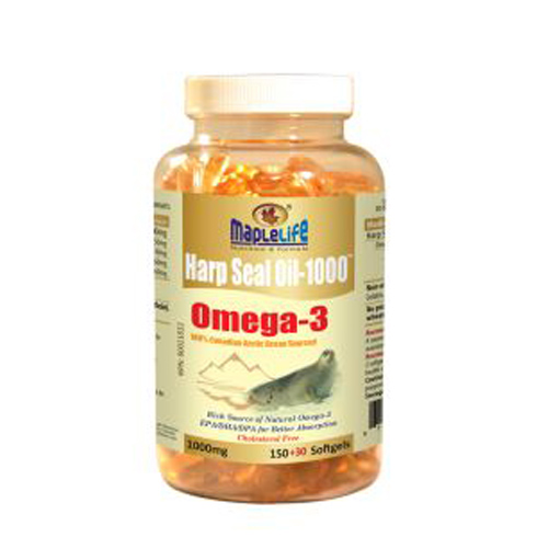 Maplelife Harp Seal Oil Omega-3 Golden 1000 mg 180 softgels